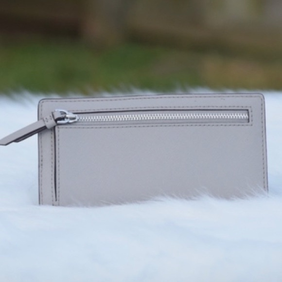 Kate Spade large slim bifold wallet Grey - Picture 3 of 4